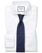  Classic Fit White Non-iron Poplin Cutaway Collar Cotton Dress Shirt French Cuff Size 15/33 By Charles Tyrwhitt