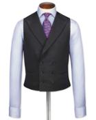 Charles Tyrwhitt Charles Tyrwhitt Charcoal British Panama Luxury Suit Wool Vest Size W36