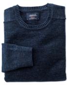 Charles Tyrwhitt Charles Tyrwhitt Indigo Blue Heather Crew Neck Cotton Sweater Size Medium