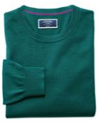 Charles Tyrwhitt Teal Merino Wool Crew Neck Sweater Size Large By Charles Tyrwhitt