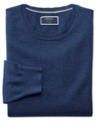 Charles Tyrwhitt Mid Blue Merino Wool Crew Neck Sweater Size Large By Charles Tyrwhitt