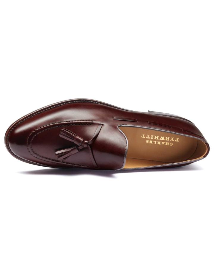 Charles Tyrwhitt Charles Tyrwhitt Burgundy Keybridge Tassel Loafers Size 11