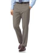  Grey Classic Fit British Prince Of Wales Check Luxury Suit Wool Pants Size W32 L32 By Charles Tyrwhitt