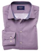 Charles Tyrwhitt Slim Fit Magenta And Blue Print Cotton Casual Shirt Single Cuff Size Large By Charles Tyrwhitt
