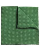 Charles Tyrwhitt Charles Tyrwhitt Green Linen Spot Classic Pocket Square