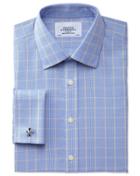 Charles Tyrwhitt Charles Tyrwhitt Slim Fit Non-iron Prince Of Wales Blue And Gold Shirt