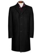 Charles Tyrwhitt Black Wool And Cashmere Overwool/cashmere Coat Size 40 By Charles Tyrwhitt
