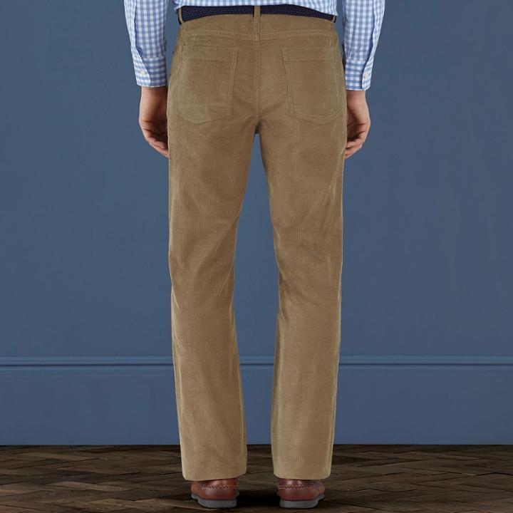 Charles Tyrwhitt Charles Tyrwhitt Sand Classic Fit Fine Cord 5 Pocket Stretch Pants