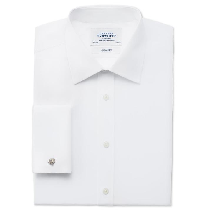 Charles Tyrwhitt Charles Tyrwhitt White Poplin Slim Fit Shirt (14.5 - 33)