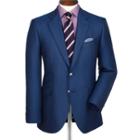 Charles Tyrwhitt Charles Tyrwhitt Cobalt Blue Slim Fit Birdseye Yorkshire Worsted Summer Wool Blazer Size 36