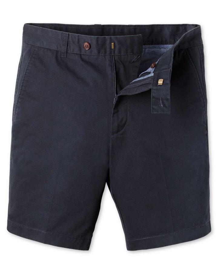  Navy Chino Cotton Shorts Size 30 By Charles Tyrwhitt