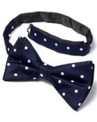 Charles Tyrwhitt Navy And White Silk Classic Spot Ready-tied Bow Tie By Charles Tyrwhitt