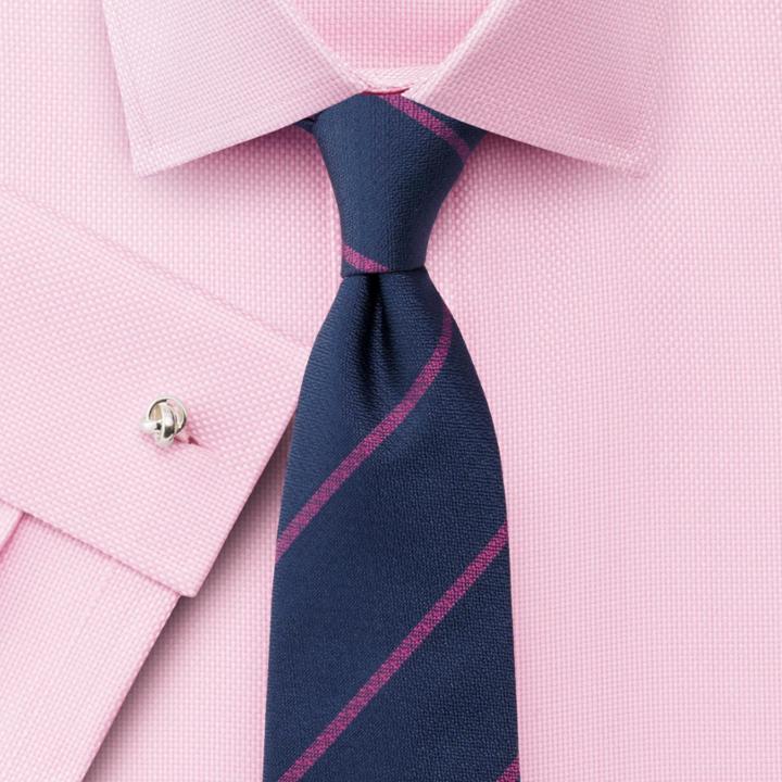 Charles Tyrwhitt Charles Tyrwhitt Navy And Pink Silk Classic Stripe Tie