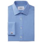 Charles Tyrwhitt Charles Tyrwhitt Blue Mini Herringbone Non-iron Slim Fit Shirt (14.5 - 32)