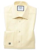  Slim Fit Egyptian Cotton Royal Oxford Yellow Dress Shirt French Cuff Size 14.5/33 By Charles Tyrwhitt