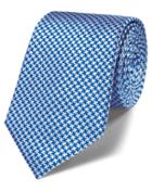  Royal Blue Silk Classic Puppytooth Tie By Charles Tyrwhitt