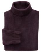 Charles Tyrwhitt Wine Rib Roll Neck Wool Sweater Size Large By Charles Tyrwhitt