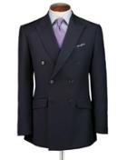 Charles Tyrwhitt Charles Tyrwhitt Navy Slim Fit Double Breasted Twill Business Suit Wool Jacket Size 38