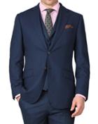 Charles Tyrwhitt Charles Tyrwhitt Blue Slim Fit Saxony Business Suit Wool Jacket Size 38