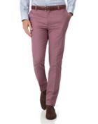 Charles Tyrwhitt Light Pink Slim Fit Flat Front Non-iron Cotton Chino Pants Size W30 L30 By Charles Tyrwhitt
