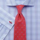 Charles Tyrwhitt Charles Tyrwhitt Slim Fit Prince Of Wales Semi-spread Collar Check Blue Cotton Dress Shirt Size 15.5/37