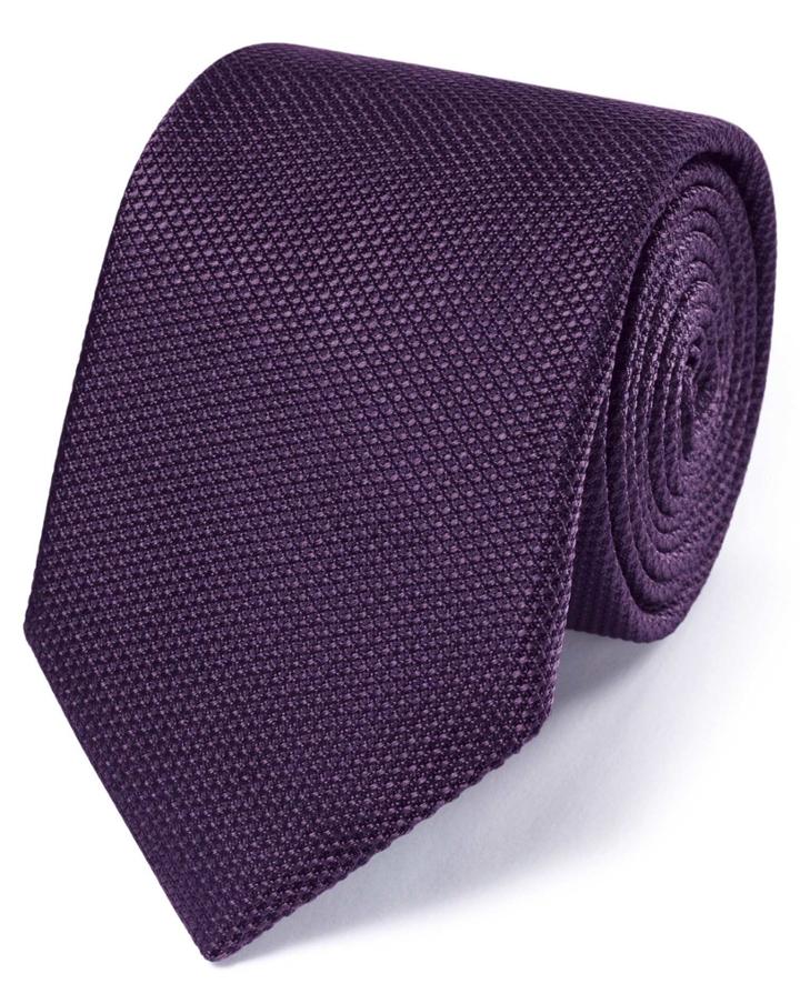 Charles Tyrwhitt Charles Tyrwhitt Purple Silk Classic Plain Tie
