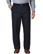 Charles Tyrwhitt Charles Tyrwhitt Navy Classic Fit Single Pleat Non-iron Cotton Chino Pants Size W32 L30