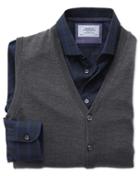 Charles Tyrwhitt Charcoal Merino Wool Vest Size Medium By Charles Tyrwhitt