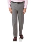 Charles Tyrwhitt Silver Classic Fit Cross Hatch Weave Italian Suit Wool Pants Size W32 L32 By Charles Tyrwhitt