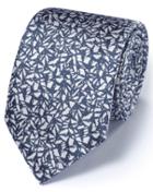 Charles Tyrwhitt Charles Tyrwhitt Mid Blue Silk Classic Abstract Texture Tie