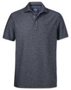 Charles Tyrwhitt Navy And White Stripe Cotton Polo Size Large By Charles Tyrwhitt