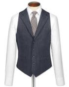Charles Tyrwhitt Charles Tyrwhitt Navy Check Saxony Business Suit Wool Waistcoat Size W36