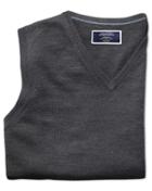 Charles Tyrwhitt Charcoal Merino Wool Sweater Vest Size Large By Charles Tyrwhitt