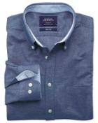 Charles Tyrwhitt Charles Tyrwhitt Classic Fit Blue Washed Oxford Shirt