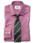  Classic Fit Egyptian Cotton Royal Oxford Magenta Dress Shirt French Cuff Size 15.5/33 By Charles Tyrwhitt