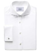 Charles Tyrwhitt Charles Tyrwhitt Extra Slim Fit Extreme Spread Collar Non-iron Twill White Cotton Dress Shirt Size 14.5/33