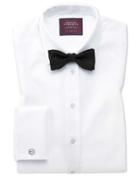  Classic Fit Luxury Marcella Bib Front White Tuxedo Egyptian Cotton Dress Shirt French Cuff Size 15.5/33 By Charles Tyrwhitt