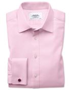 Charles Tyrwhitt Slim Fit Egyptian Cotton Cavalry Twill Light Pink Dress Shirt French Cuff Size 15/34 By Charles Tyrwhitt