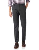  Charcoal Flat Front Soft Washed Cotton Chino Pants Size W32 L32 By Charles Tyrwhitt