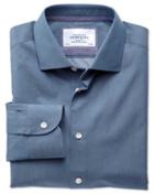Charles Tyrwhitt Charles Tyrwhitt Extra Slim Fit Semi-spread Collar Business Casual Indigo Cotton Dress Shirt Size 15.5/33