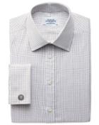 Charles Tyrwhitt Charles Tyrwhitt Classic Fit Pima Cotton Double-faced Brown Dress Shirt Size 15/35