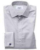 Charles Tyrwhitt Classic Fit Non-iron Twill Grey Cotton Dress Shirt French Cuff Size 15/33 By Charles Tyrwhitt