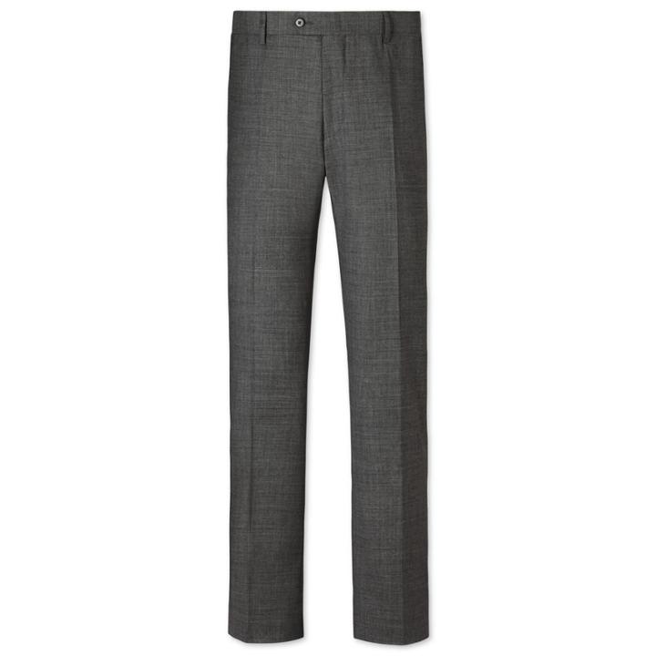 Charles Tyrwhitt Charles Tyrwhitt Grey Classic Fit Sharkskin Business Suit Wool Pants Size W34 L32