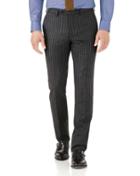 Charles Tyrwhitt Charcoal Stripe Slim Fit Flannel Business Suit Wool Pants Size W32 L30 By Charles Tyrwhitt
