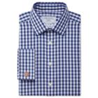 Charles Tyrwhitt Charles Tyrwhitt Navy Gingham Check Non-iron Slim Fit Shirt         (14.5 - 33)