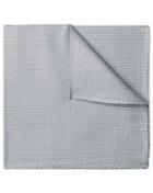  Silver Plain Silk Pocket Square By Charles Tyrwhitt