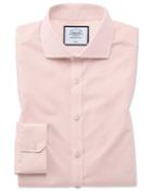  Super Slim Fit Non-iron Tyrwhitt Cool Poplin Peach Cotton Dress Shirt Single Cuff Size 14/33 By Charles Tyrwhitt