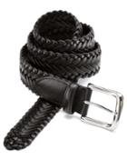 Charles Tyrwhitt Charles Tyrwhitt Black Leather Plaited Belt Size 30-32