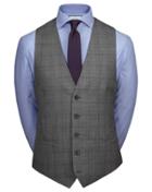  Light Grey Adjustable Fit Twist Business Suit Wool Vests Size W42 By Charles Tyrwhitt
