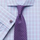 Charles Tyrwhitt Charles Tyrwhitt Classic Fit City Gingham Spread Collar Lilac Cotton Dress Shirt Size 15.5/33